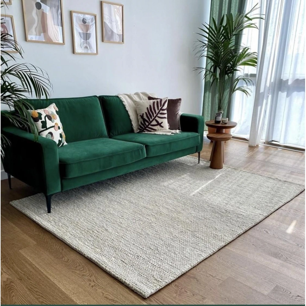 Eko Halı Flatweave Choti White Dekoratif Jüt Kilim