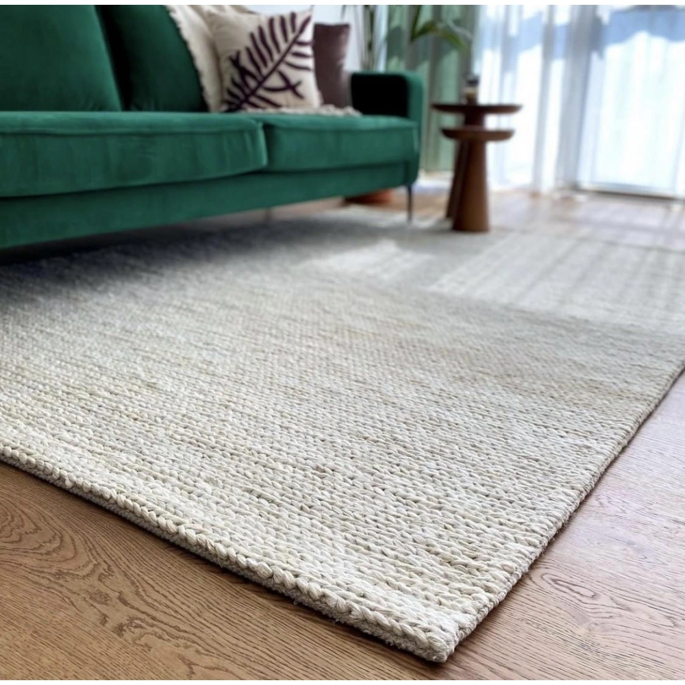 Eko Halı Flatweave Choti White Dekoratif Jüt Kilim