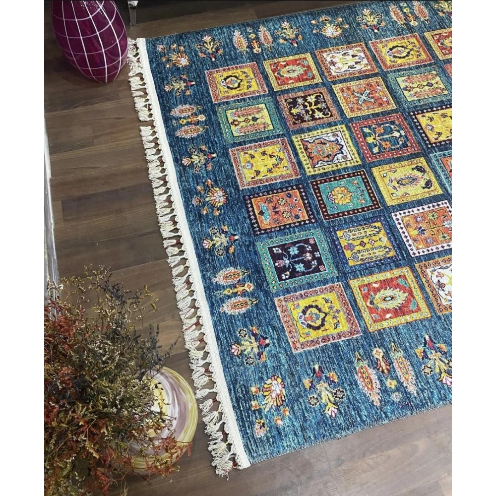 Tuğra Halı Şal 10640 Fırsat Etnik Desenli Modern Kilim