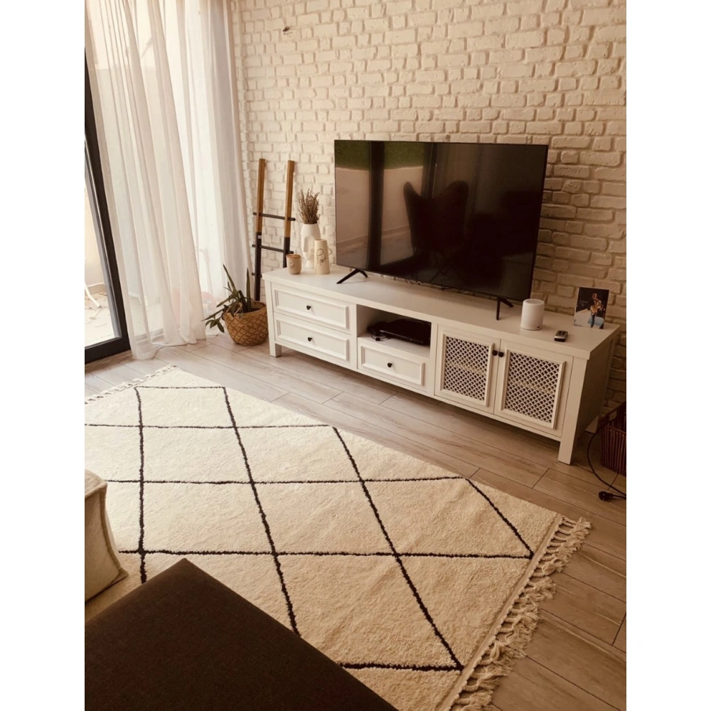 Hoom Rugs Monaco 3021 Siyah Beyaz İskandinav Halı