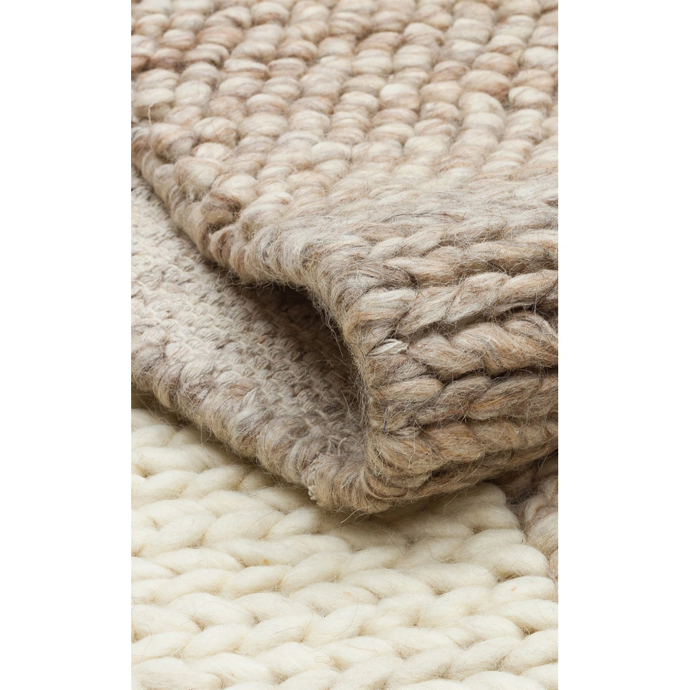 Eko Halı Jade Corbin Natural Naturel Kazak Örgü Desenli El Dokuma Örgü Kilim