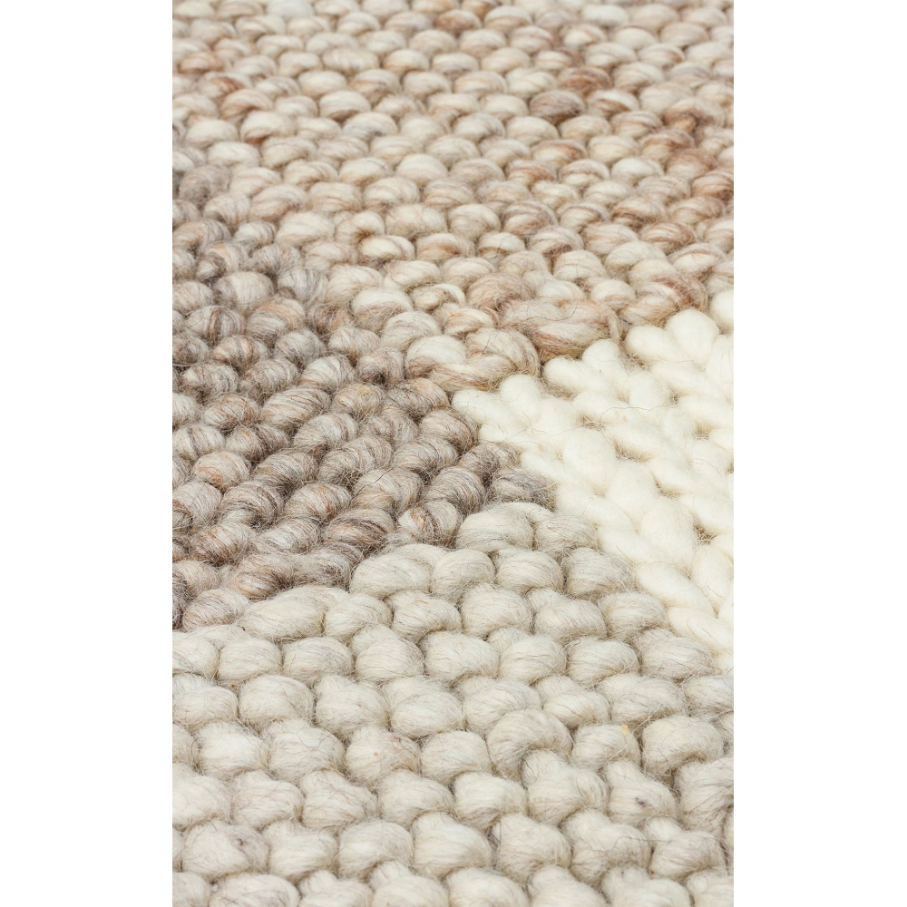 Eko Halı Jade Corbin Natural Naturel Kazak Örgü Desenli El Dokuma Örgü Kilim