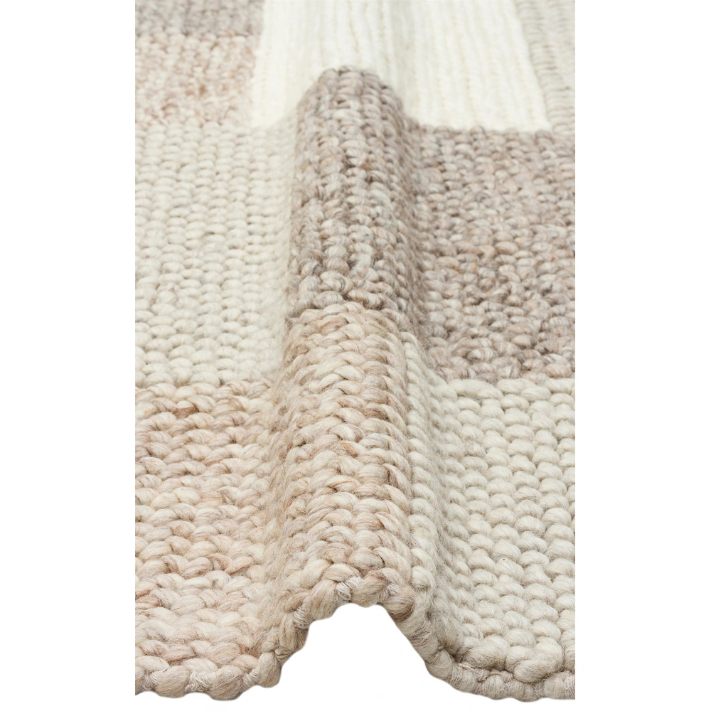 Eko Halı Jade Corbin Natural Naturel Kazak Örgü Desenli El Dokuma Örgü Kilim