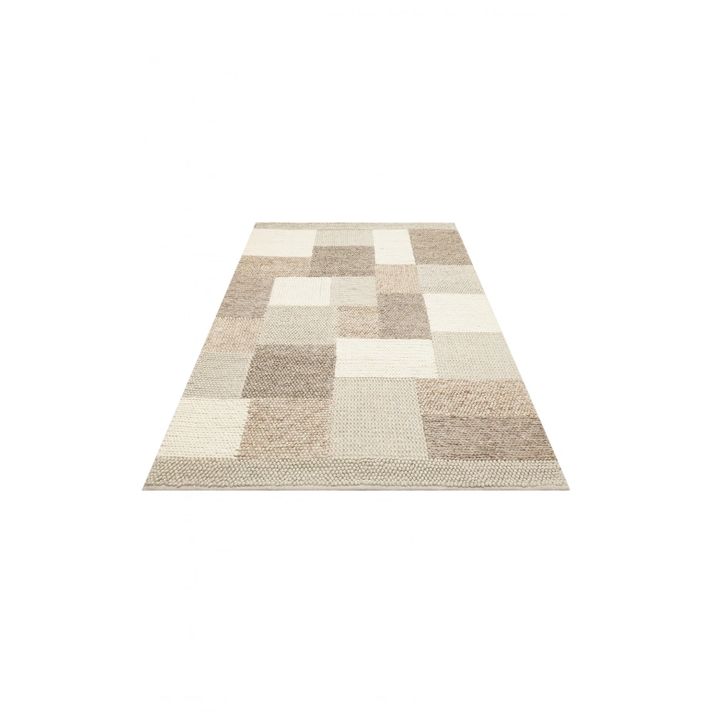 Eko Halı Jade Corbin Natural Naturel Kazak Örgü Desenli El Dokuma Örgü Kilim