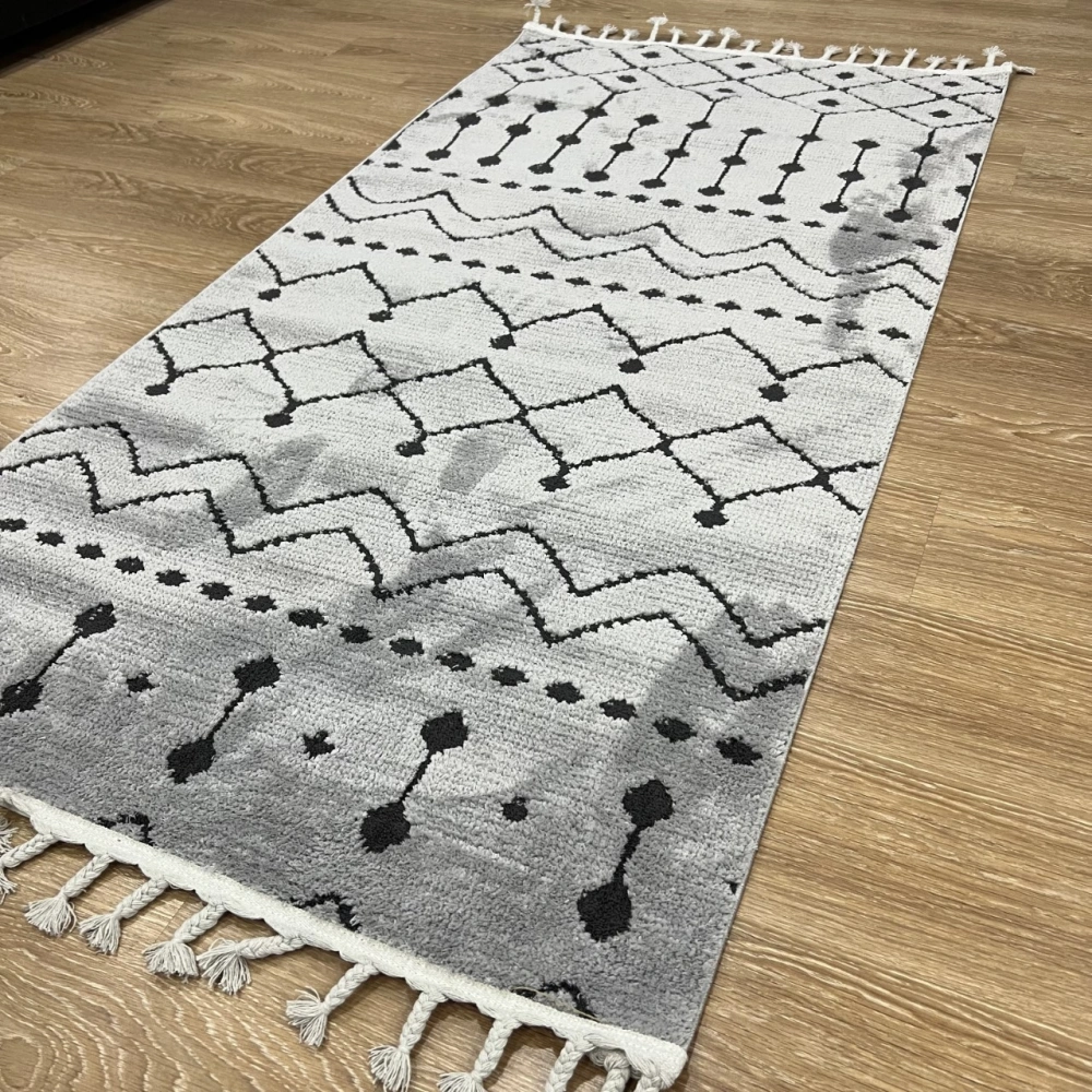 Hoom Rugs Monaco 3022 Siyah Gri İskandinav Halı