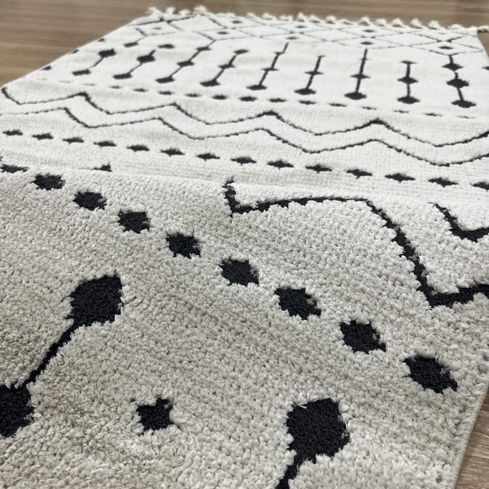 Hoom Rugs Monaco 3022 Siyah Vizon İskandinav Halı