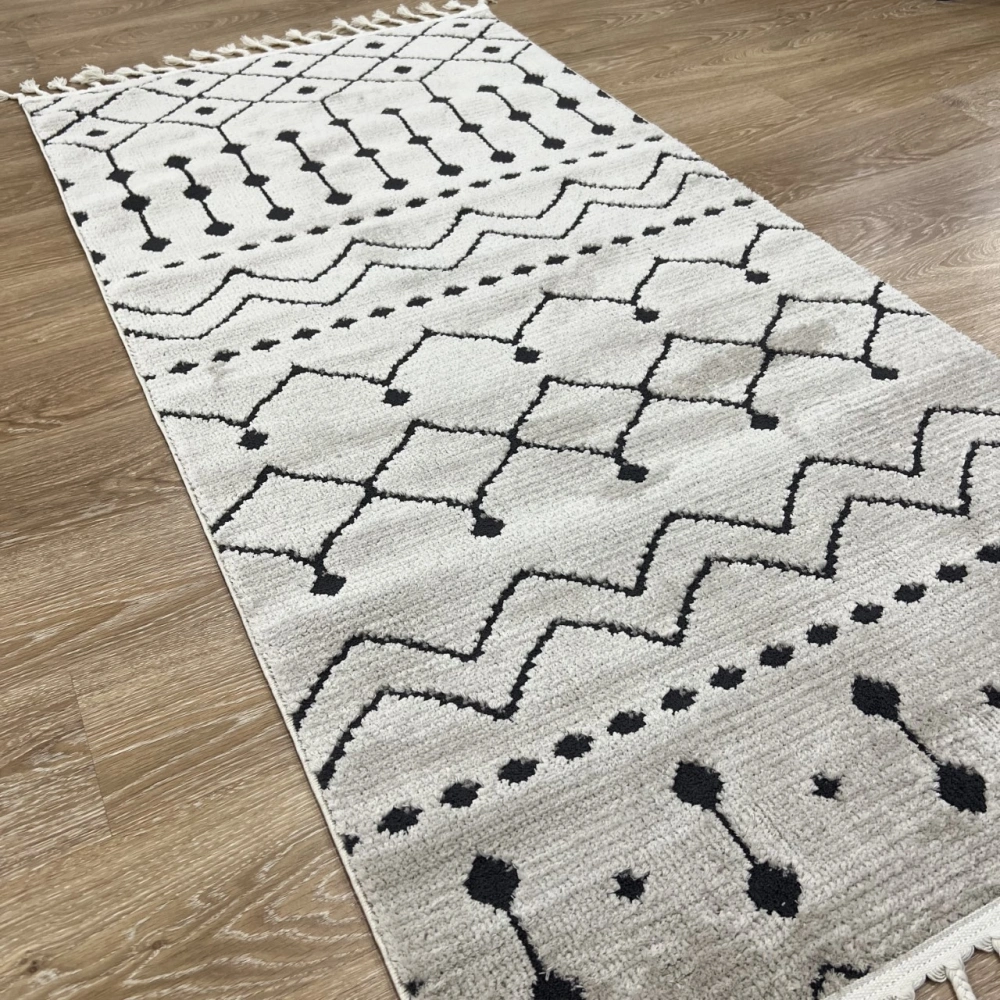 Hoom Rugs Monaco 3022 Siyah Vizon İskandinav Halı