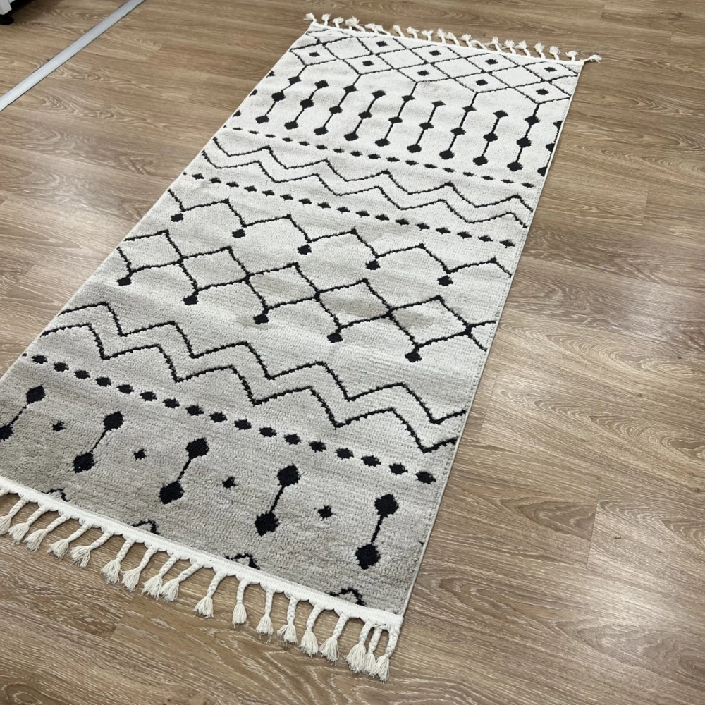 Hoom Rugs Monaco 3022 Siyah Vizon İskandinav Halı