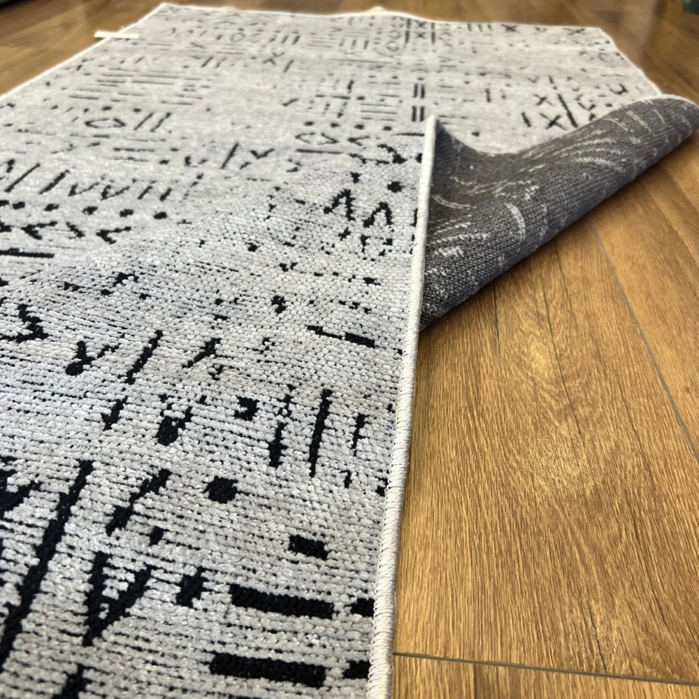 Hoom Rugs Retro 6202 G Gri Modern Desenli Yıkanabilir Dokuma Kilim