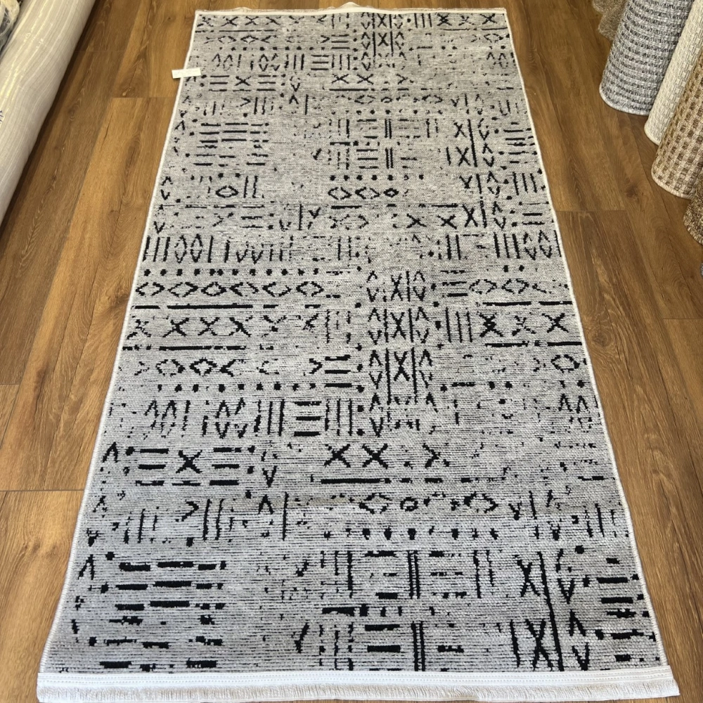 Hoom Rugs Retro 6202 G Gri Modern Desenli Yıkanabilir Dokuma Kilim