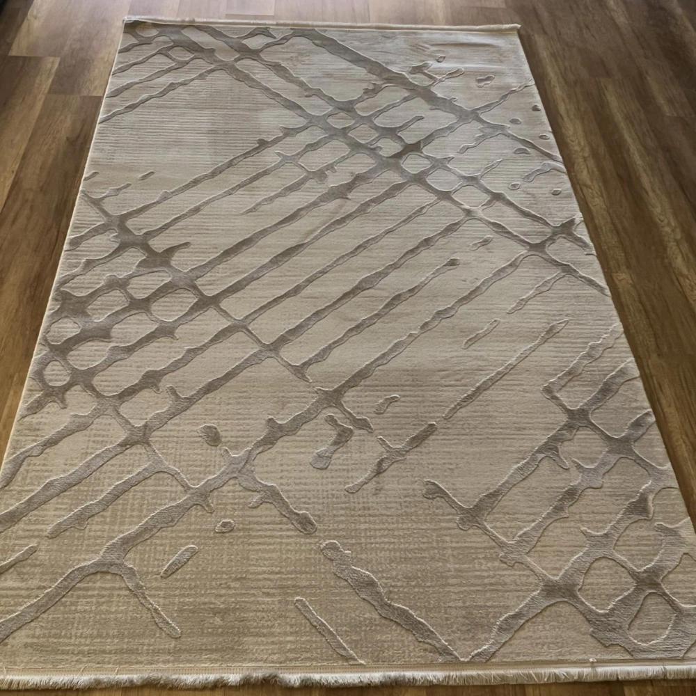 İpek Mekik Halı Gaspara 14770 Gri Modern Salon Halısı