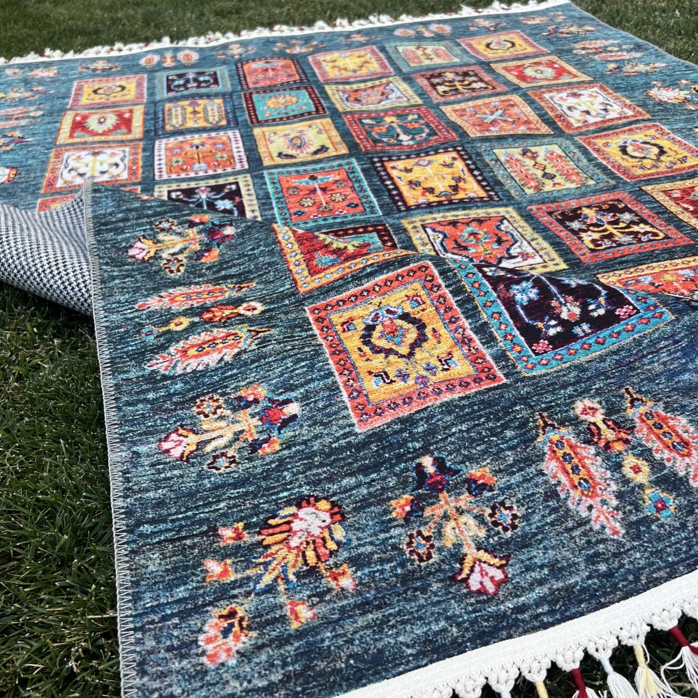 Tuğra Halı Şal 10640 Fırsat Etnik Desenli Modern Kilim