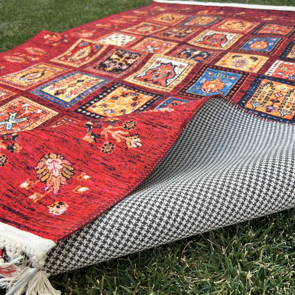 Tuğra Halı Şal 10650 Fırsat Etnik Desenli Modern Kilim