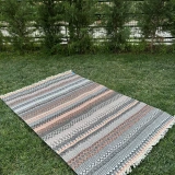 Eko Halı Bodrum BD 04 Natural Terra Fırsat Renkli Çift Taraflı Yıkanabilir Saçaklı Baskı Kilim