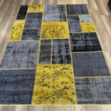 Hoom Rugs Kırkyama 175 Yellow Grey El Dokuma Kilim
