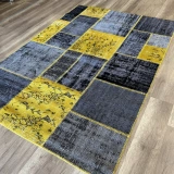Hoom Rugs Kırkyama 175 Yellow Grey El Dokuma Kilim