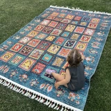 Tuğra Halı Şal 10640 Fırsat Etnik Desenli Modern Kilim