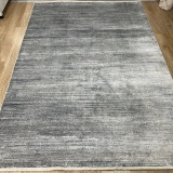 Elexus Halı Ruby 2482 Koyu Gri Mavi Düz Kırçıllı Salon Halısı