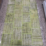 Hoom Rugs Antik Patchwork Yeşil El Dokuma Kilim