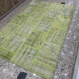 Hoom Rugs Antik Patchwork Yeşil El Dokuma Kilim