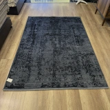 Hoom Rugs Overdye OVR02 Krem Koyu Gri Doğal Bambu Viskon Halı