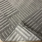 Hoom Rugs Prag 9202 Koyu Gri Modern Makina Halısı