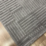 Hoom Rugs Prag 9202 Koyu Gri Modern Makina Halısı
