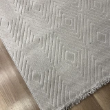 Hoom Rugs Prag 9207 Açık Gri Modern Makina Halısı