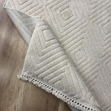 Hoom Rugs Prag 9208 Bej Modern Makina Halısı