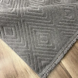 Hoom Rugs Prag 9210 Koyu Gri Modern Makina Halısı