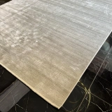 Sanat Halı Doku 3738 Gri Düz Modern Salon Halısı