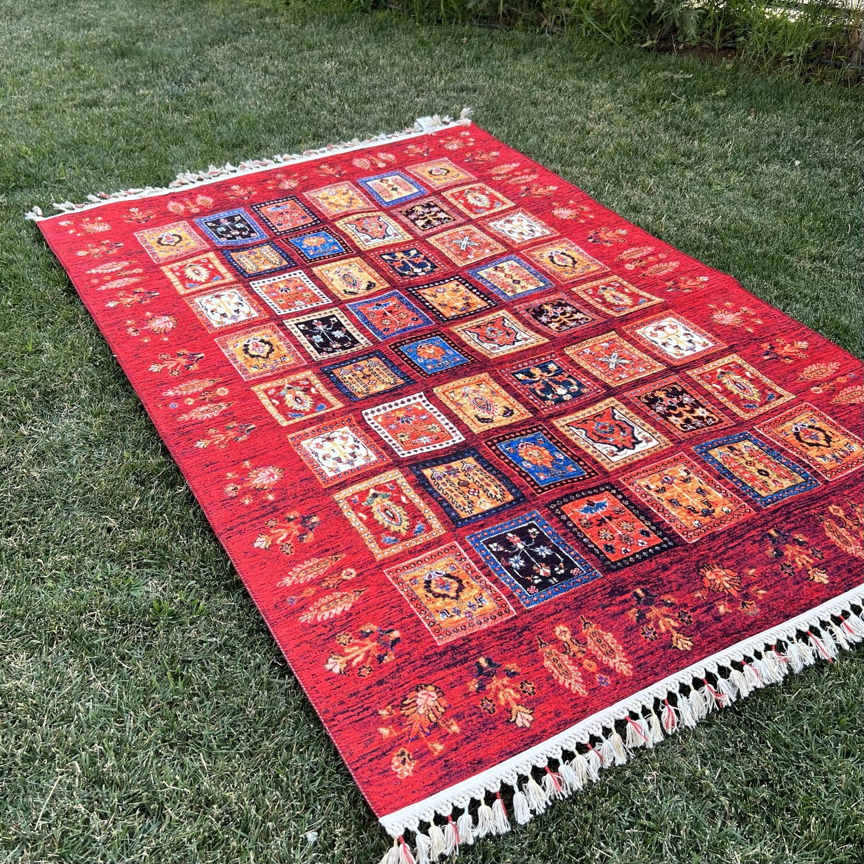 Tuğra Halı Şal 10650 Fırsat Etnik Desenli Modern Kilim