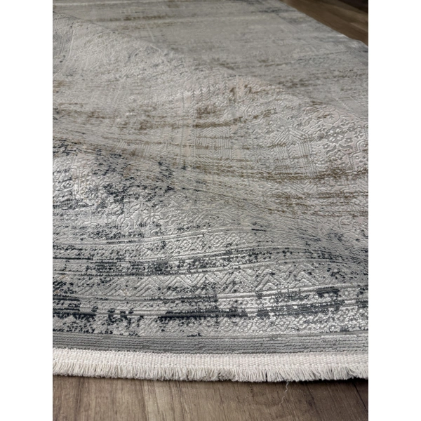 Elexus Halı Olimpos 3759 Krem Gri Modern Salon Halısı