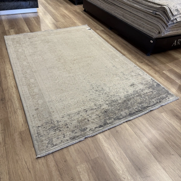 Hoom Rugs Overdye OVR04 Krem Bej Doğal Bambu Viskon Halı