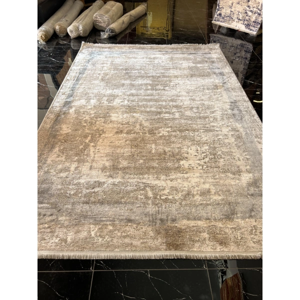 Sanat Halı Doku 1233 Vizon Gri Modern Salon Halısı