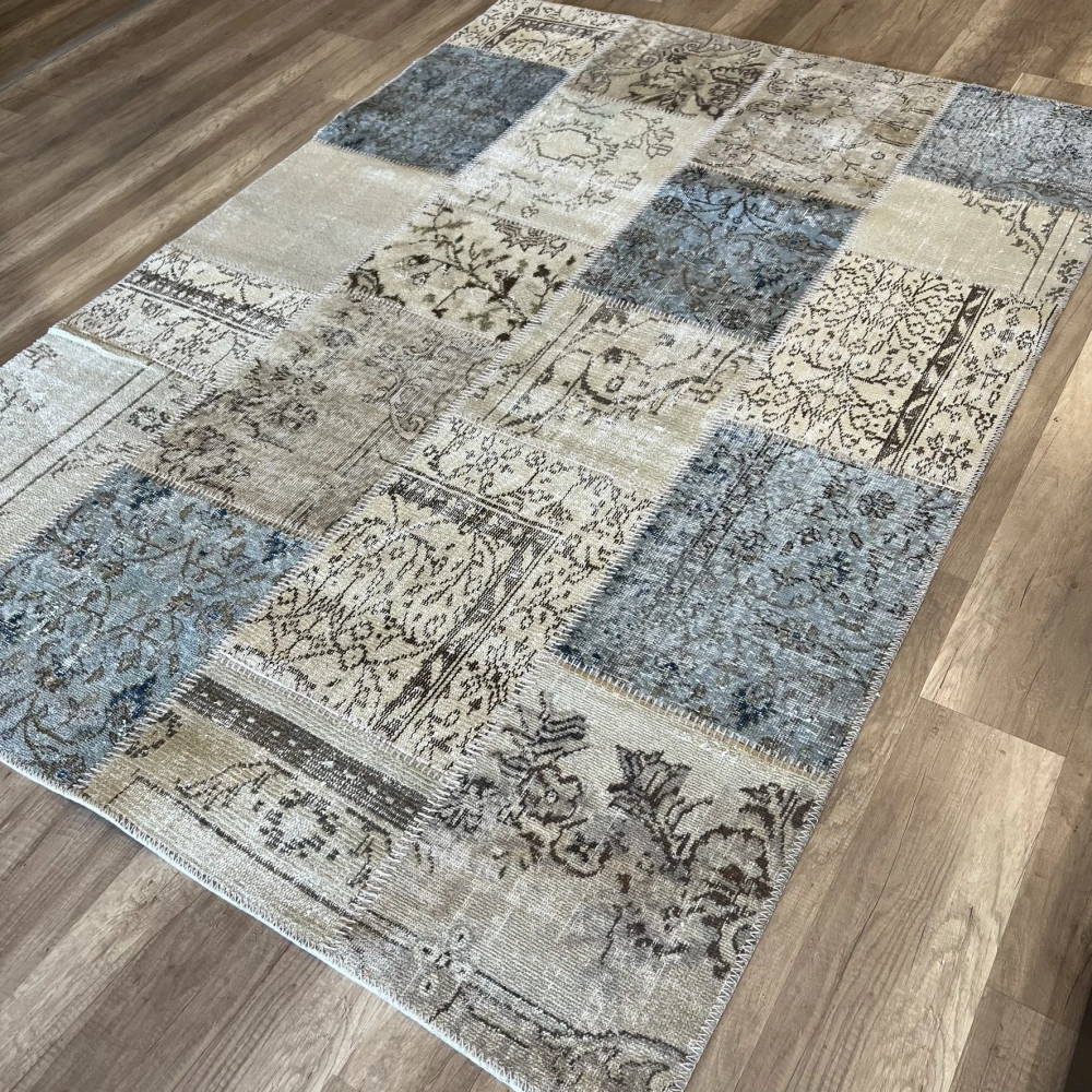 Hoom Rugs Kırkyama 101 Beige Mint El Dokuma Kilim