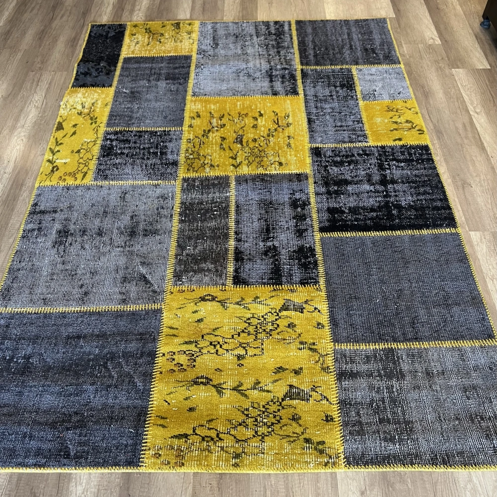 Hoom Rugs Kırkyama 175 Yellow Grey El Dokuma Kilim