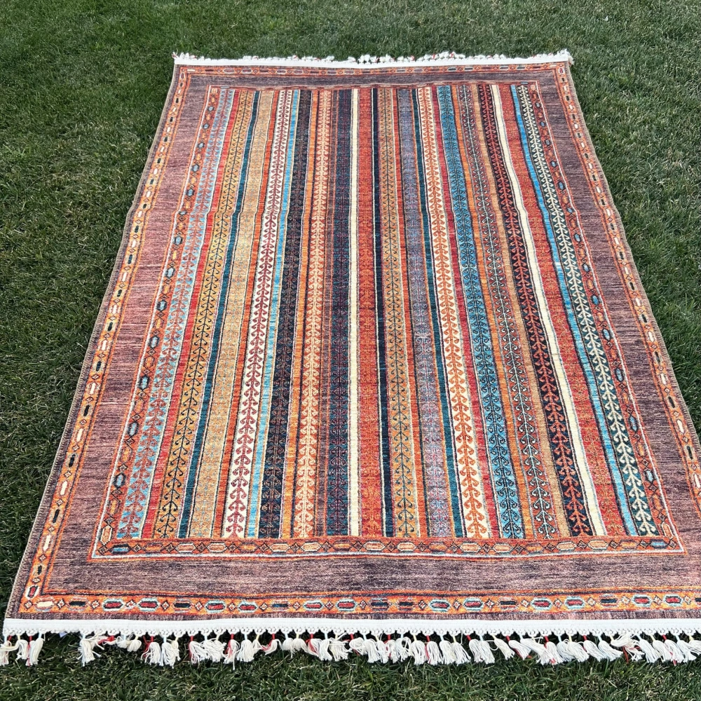 Tuğra Halı Şal 10630 Fırsat Etnik Desenli Modern Kilim
