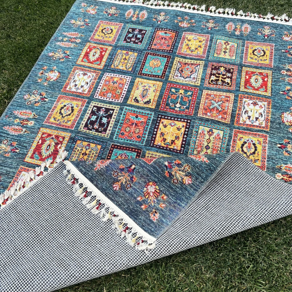 Tuğra Halı Şal 10640 Fırsat Etnik Desenli Modern Kilim