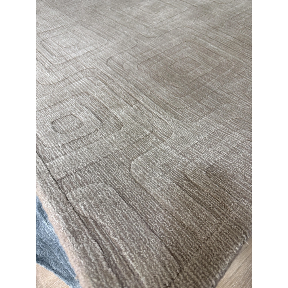 Eko Halı Emboss Brown El Dokuma Modern Halı