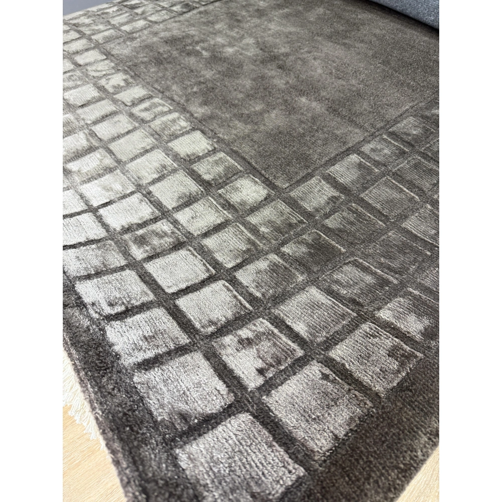 Eko Halı Siena 3D Box Dark Grey İthal El Dokuma Halı