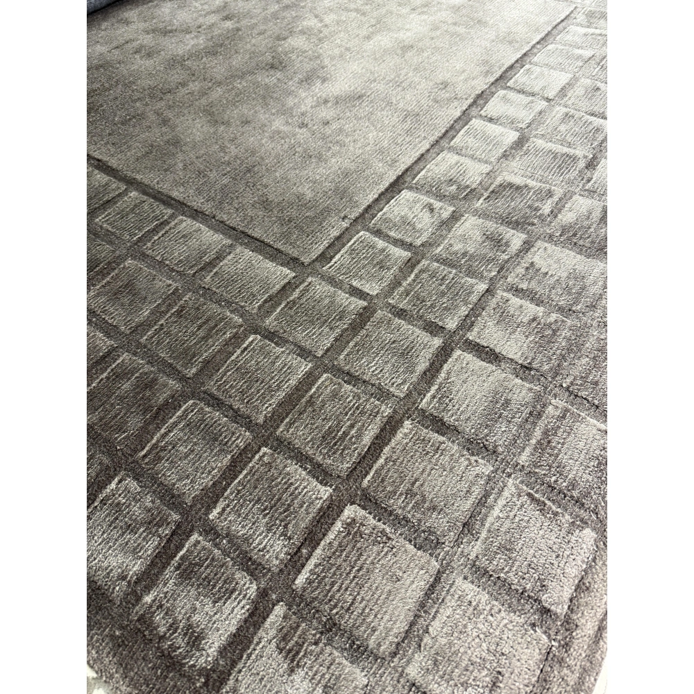 Eko Halı Siena 3D Box Dark Grey İthal El Dokuma Halı