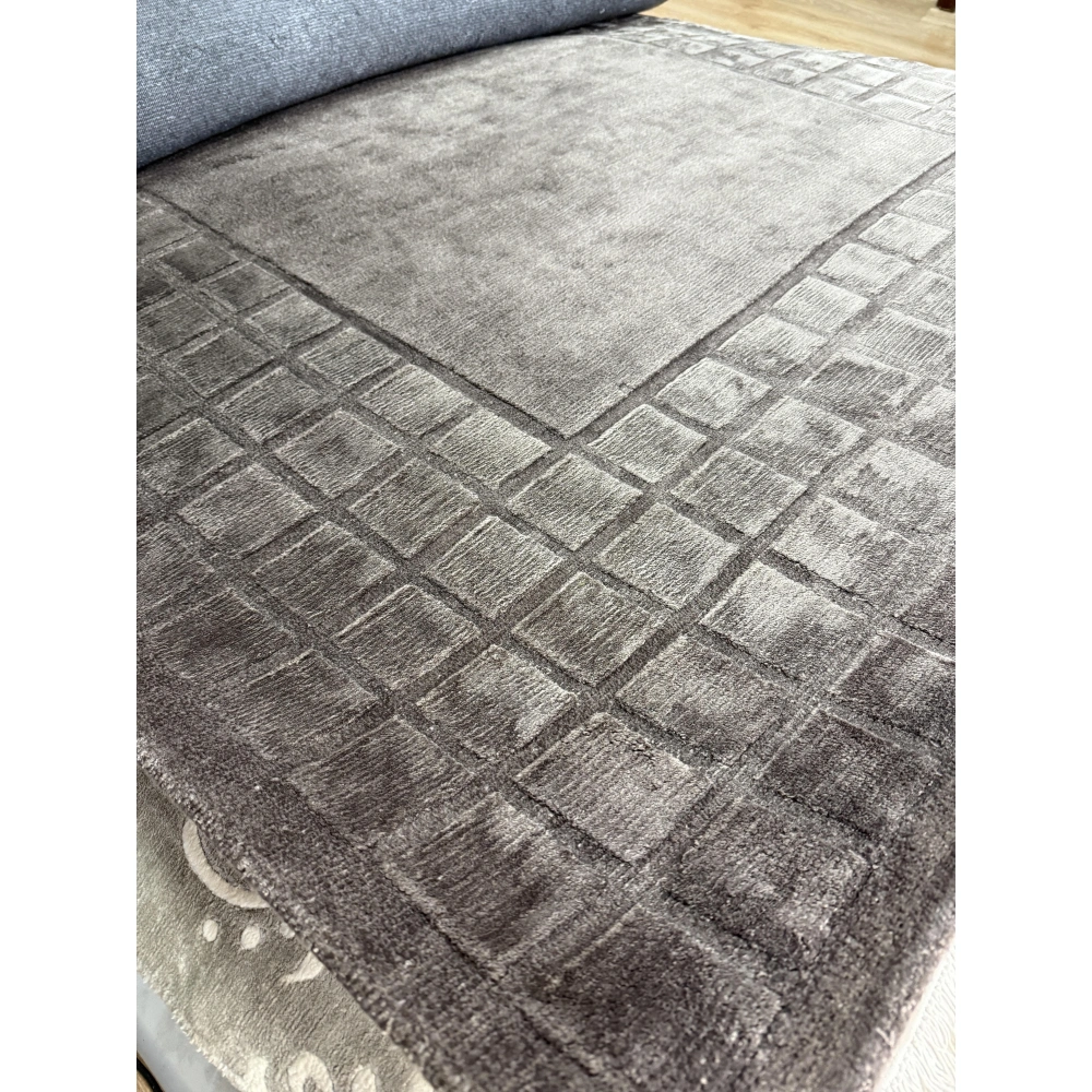 Eko Halı Siena 3D Box Dark Grey İthal El Dokuma Halı