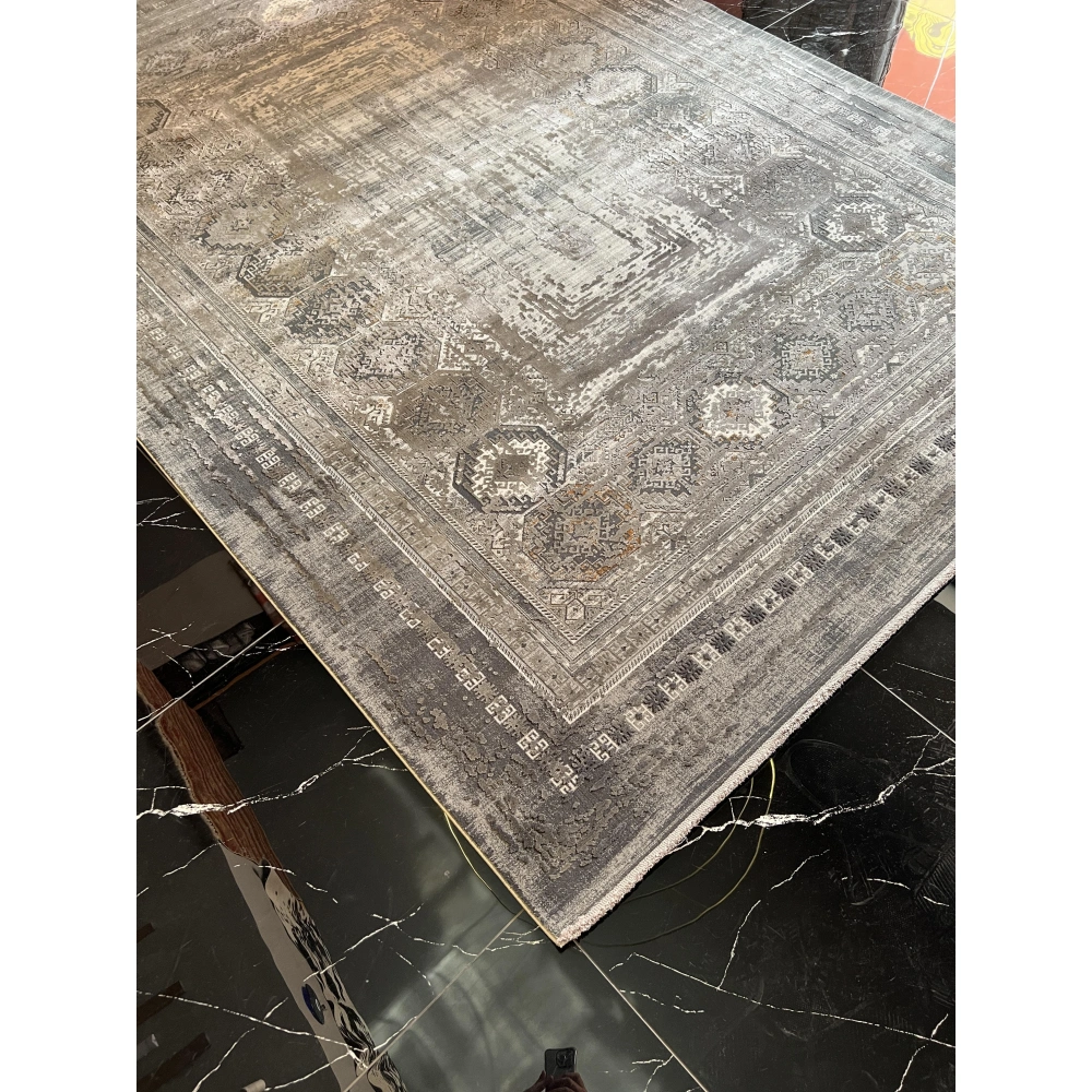 Elexus Halı Diamond 3773 Koyu Gri Salon Halısı