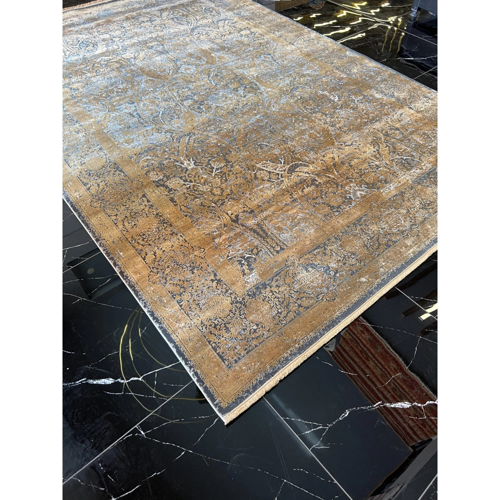 Elexus Halı Diamond 3775 Koyu Gri Bakır Salon Halısı