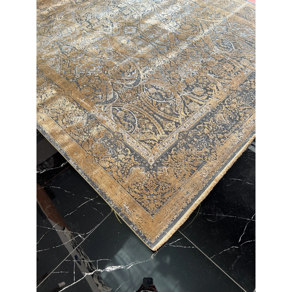 Elexus Halı Diamond 3775 Koyu Gri Bakır Salon Halısı