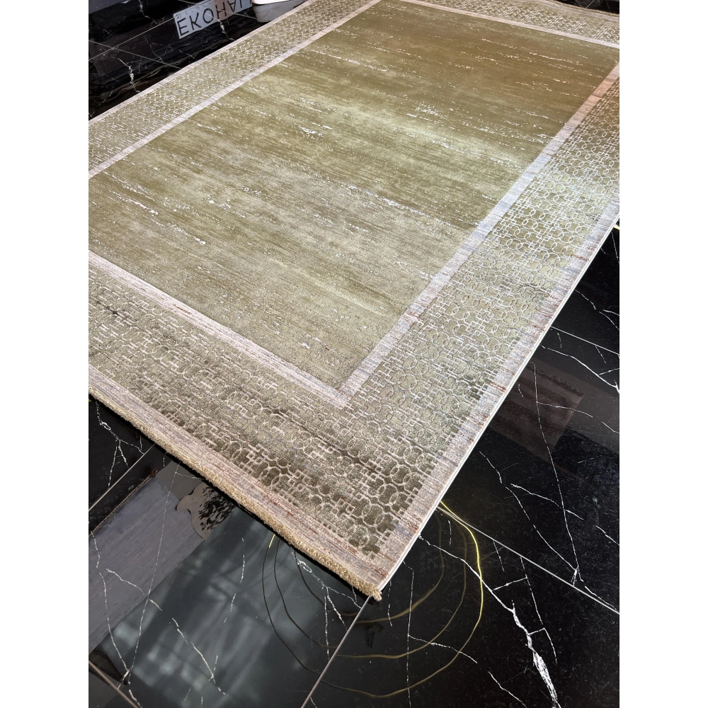 Elexus Halı Halı Diamond 3772 Yeşil Gri Salon Halısı