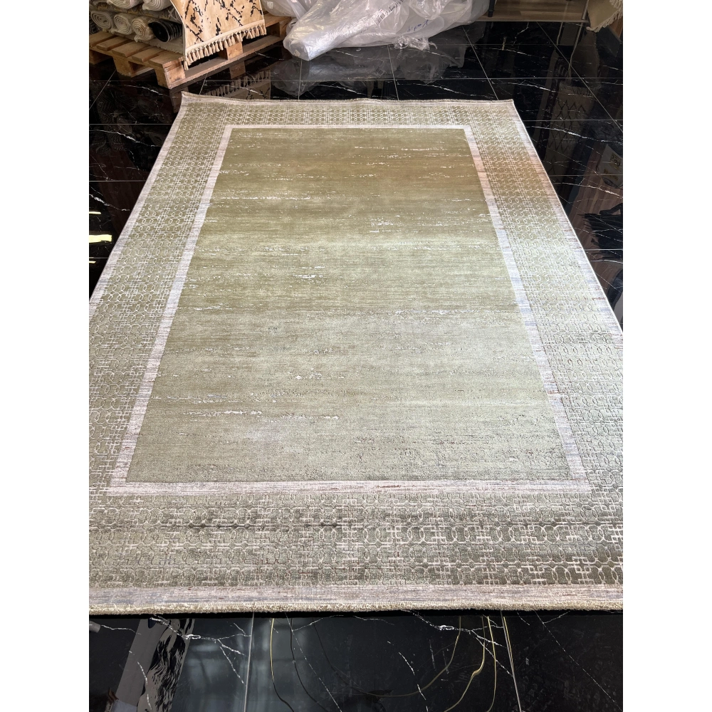 Elexus Halı Halı Diamond 3772 Yeşil Gri Salon Halısı