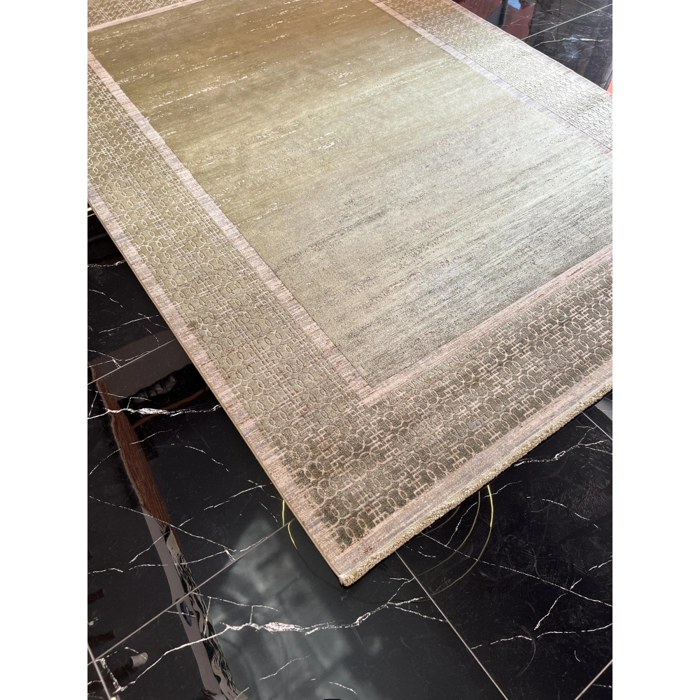 Elexus Halı Halı Diamond 3772 Yeşil Gri Salon Halısı