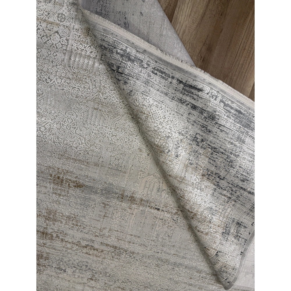 Elexus Halı Olimpos 3759 Krem Gri Modern Salon Halısı